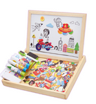 Educational Magnetic Box - (100+PCS Wooden Magnetic Puzzle)